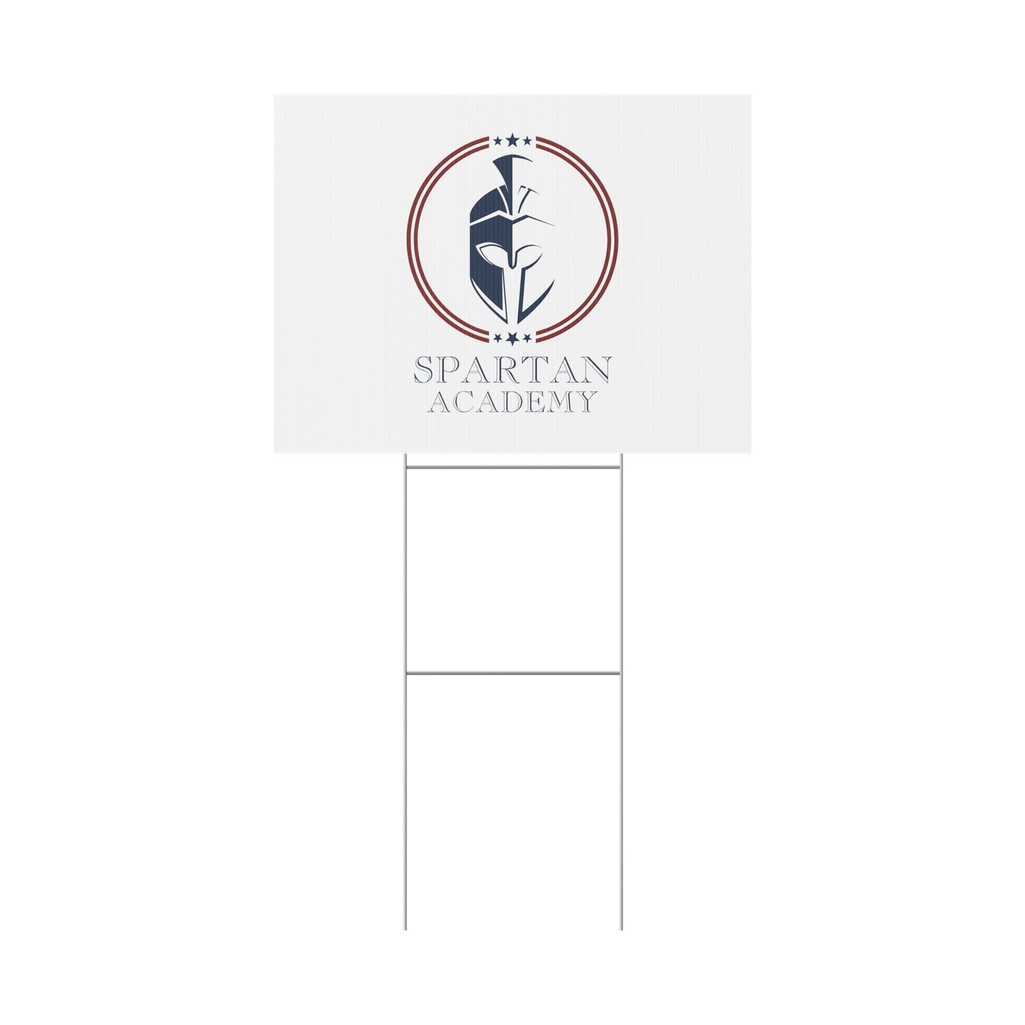 Spartan Academy Plastic Yard Sign