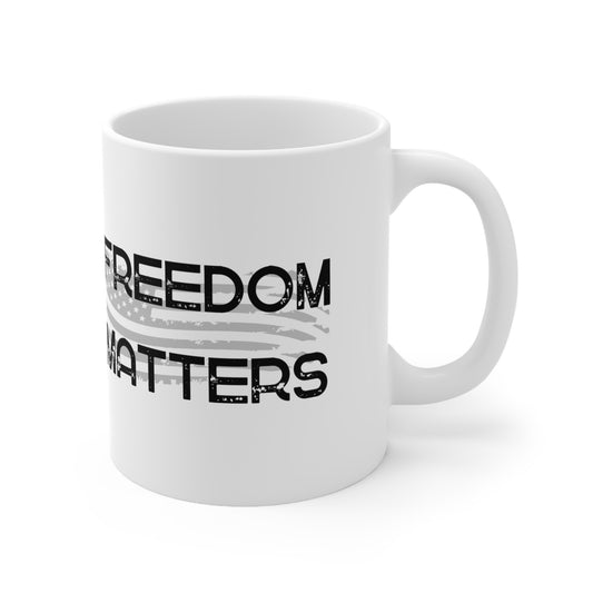 Patriotic Mug, Freedom Matters, Front View