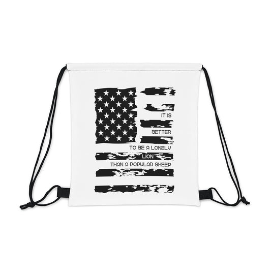 Patriotic, American Flag, Drawstring Bag, Front View