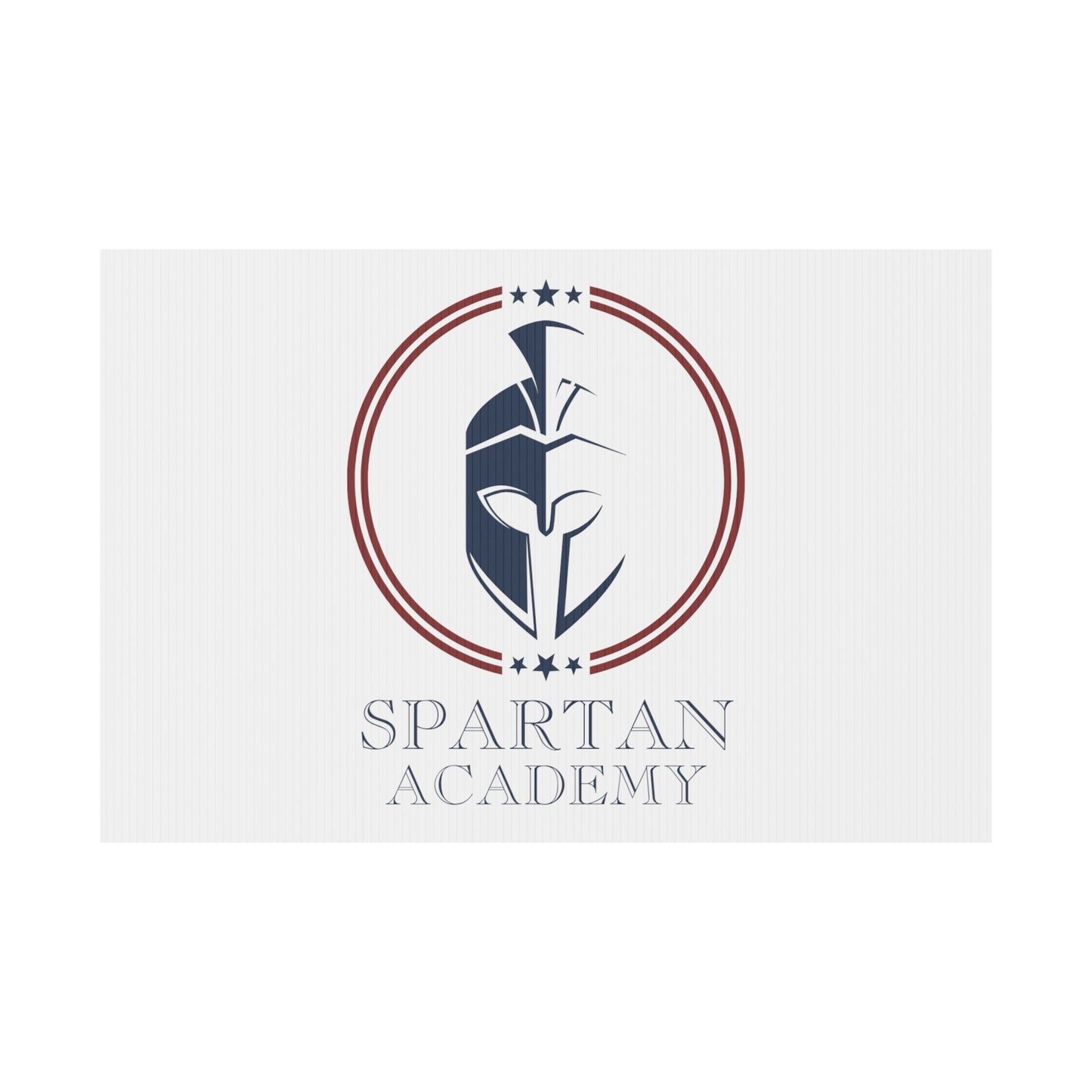 Spartan Academy Plastic Yard Sign