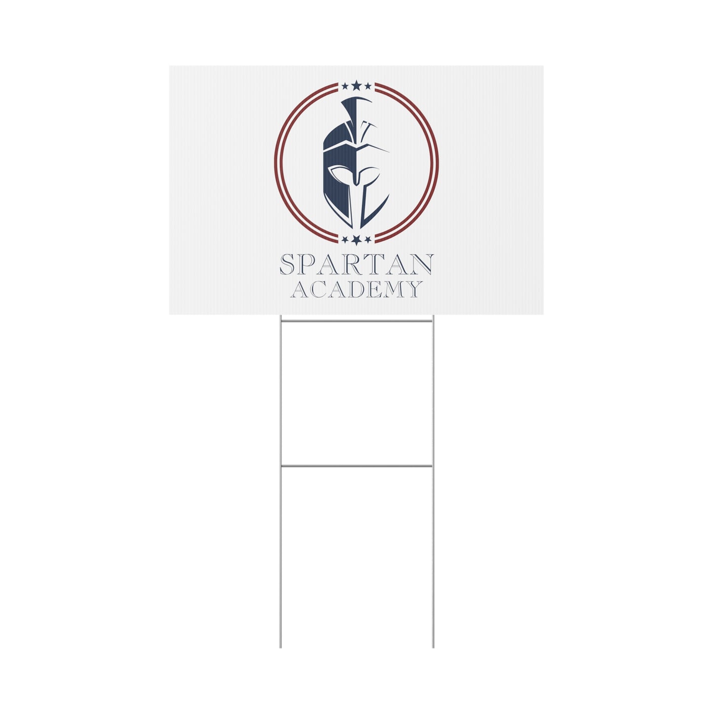 Spartan Academy Plastic Yard Sign