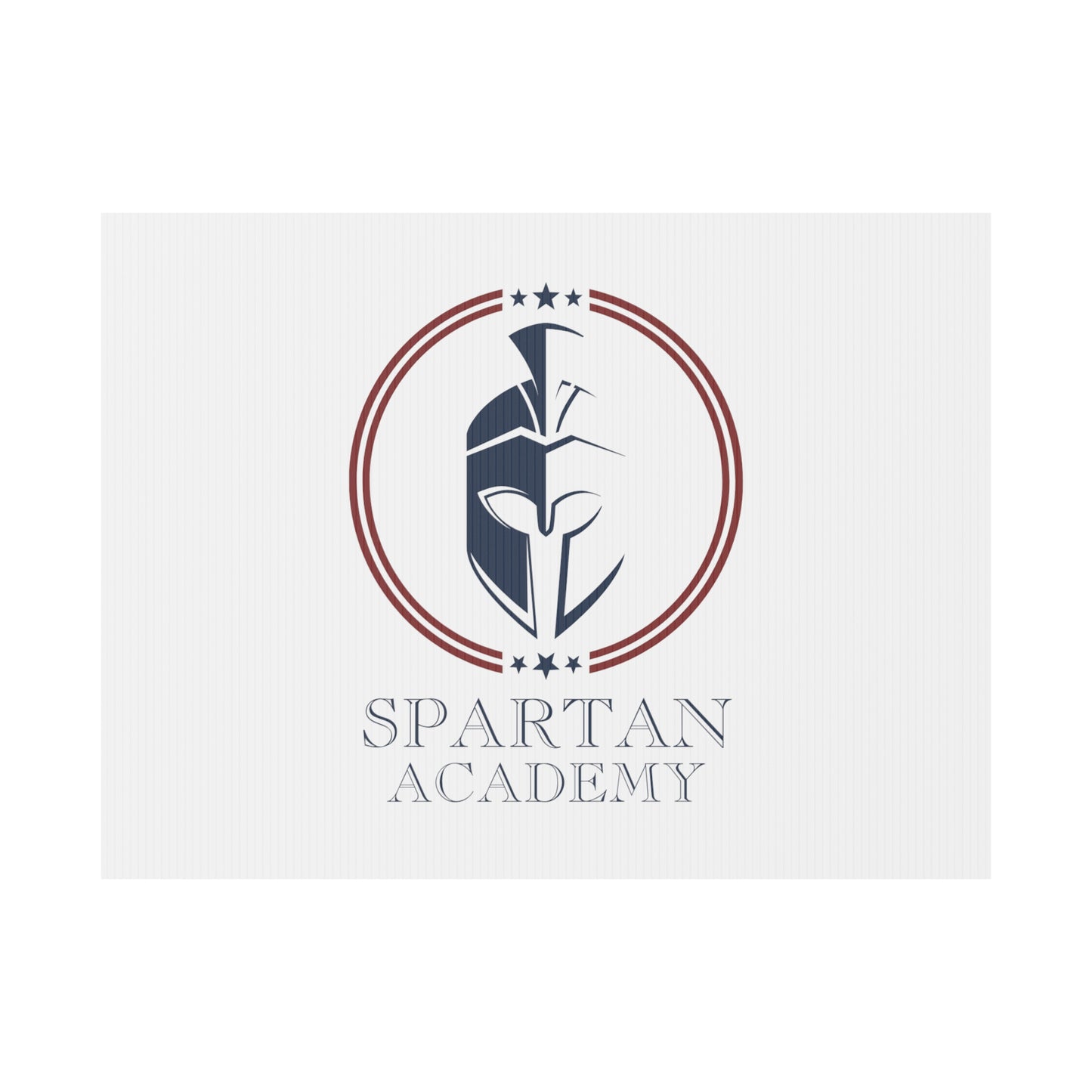 Spartan Academy Plastic Yard Sign