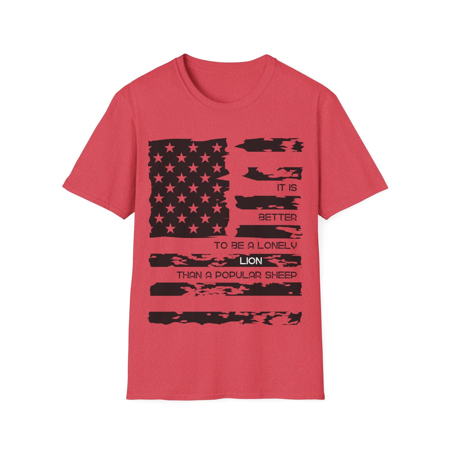 Patriotic, American Flag, T-shirt, Front View Red