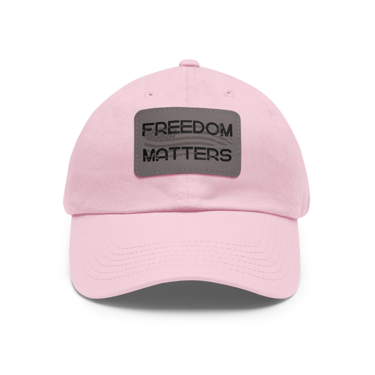 Patriotic Hat, American Flag, Freedom Matters, Front View Pink