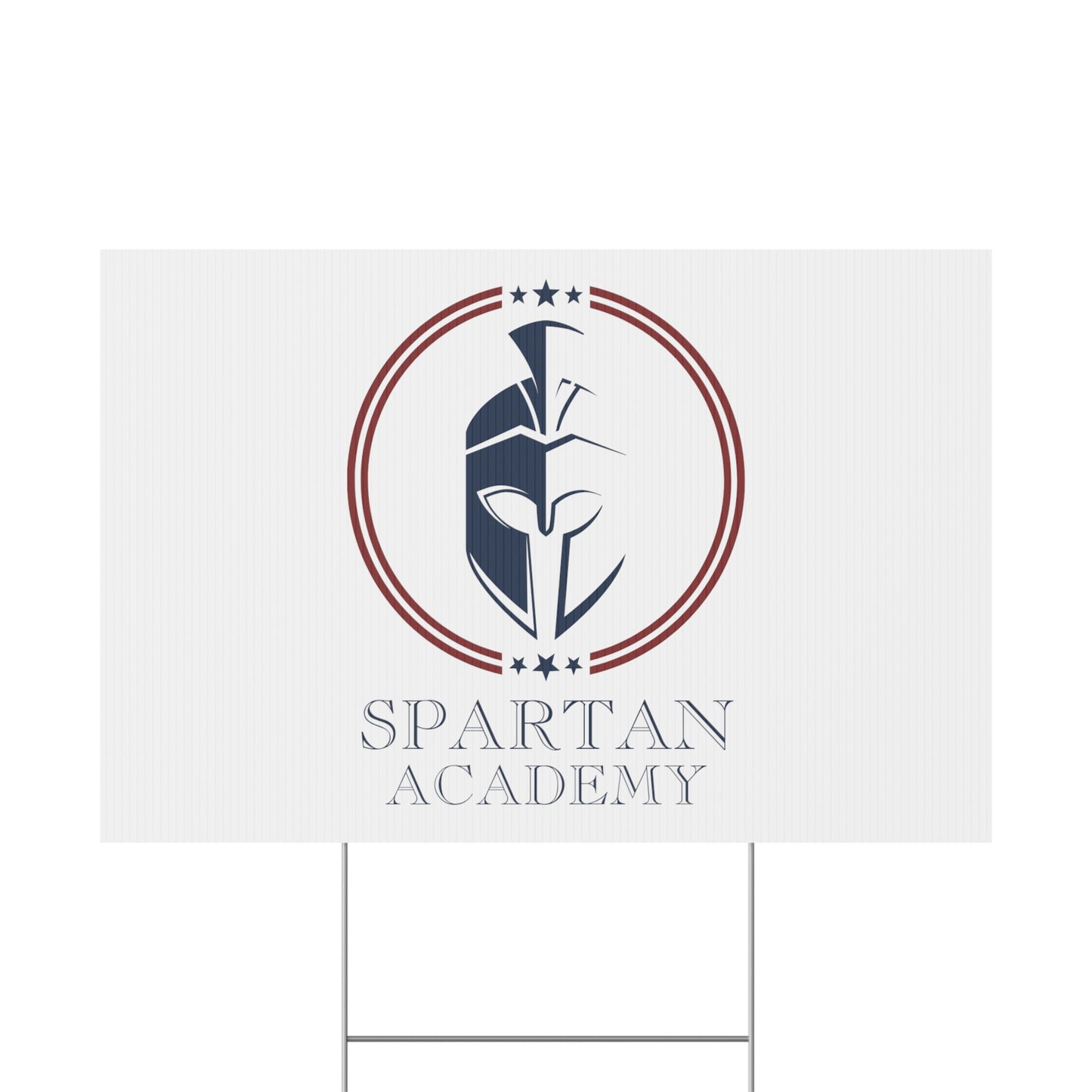 Spartan Academy Plastic Yard Sign