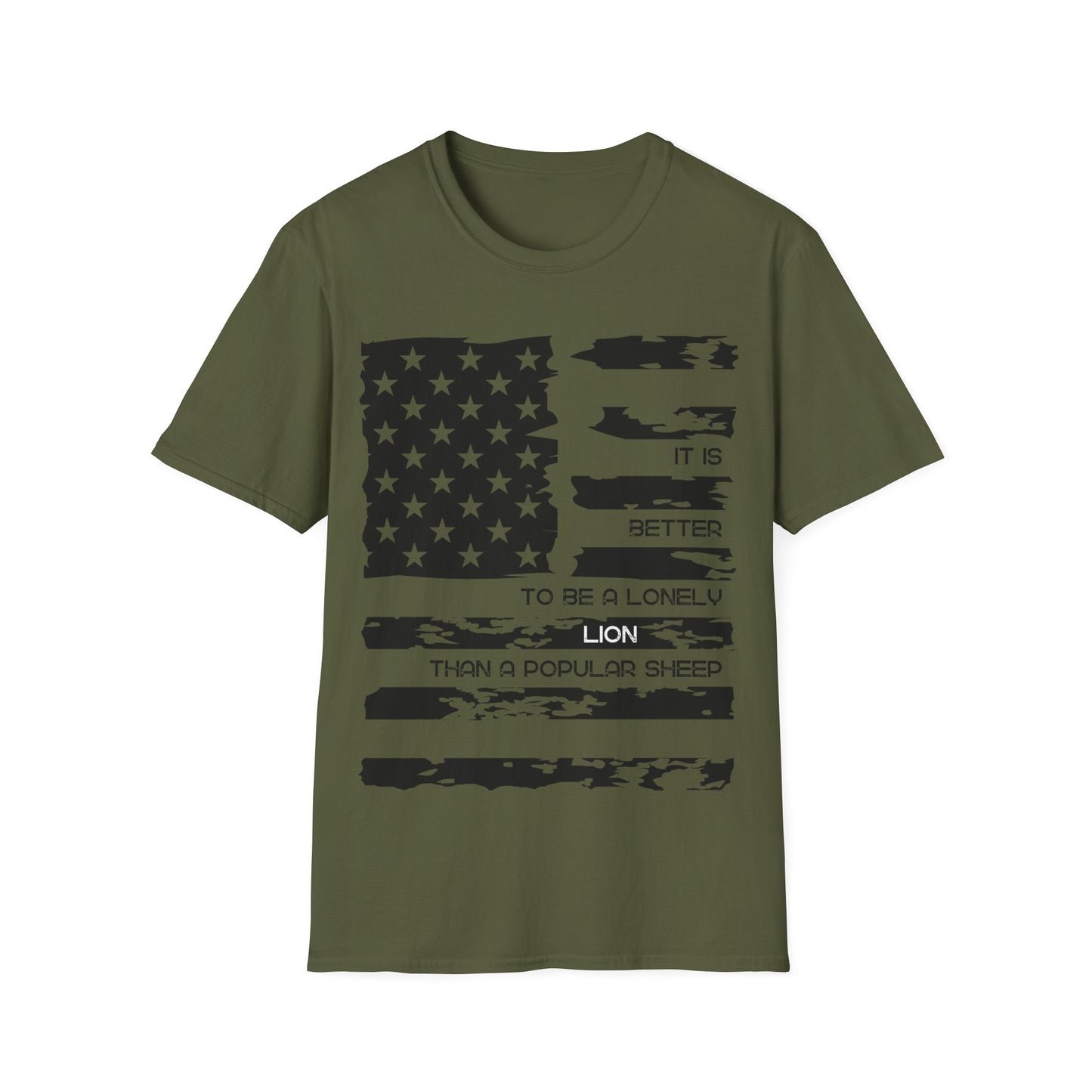 Patriotic, American Flag, T-shirt, Front View Army