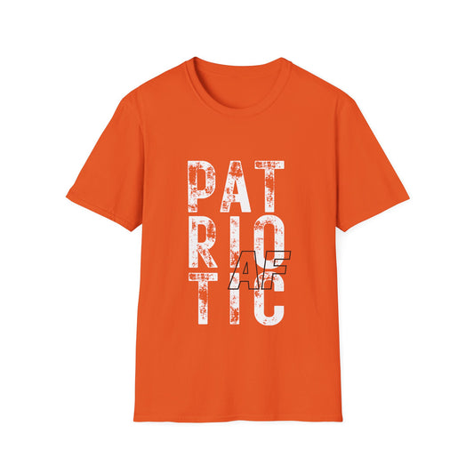 Patriotic, American, Tshirt, Front View, Orange